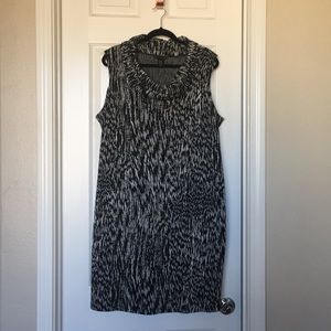 Lane Bryant | Black&Gray Patterned Dress
